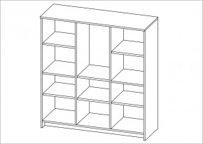 Тумба СИРИУС трехдверная с одним ящиком, цвет белый в Надыме - nadym.mebel24.online | фото 3