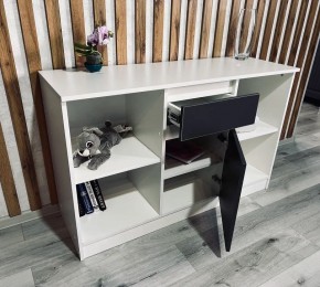 Тумба ТВ малая Парус (Белый/Графит) в Надыме - nadym.mebel24.online | фото 2