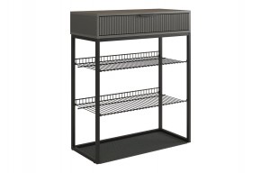 ВЕЛЬВЕТ Обувница (графит/графит матовый/черный муар) в Надыме - nadym.mebel24.online | фото