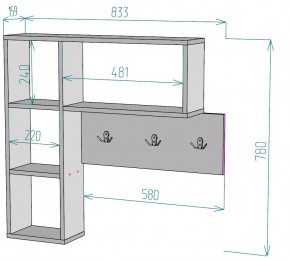 Вешалка настенная для одежды V28 в Надыме - nadym.mebel24.online | фото 2