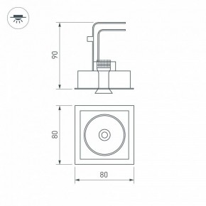 Встраиваемый светильник Arlight CL-SIMPLE-S80x80-9W Day4000 (BK, 45 deg) 026875 в Надыме - nadym.mebel24.online | фото 9